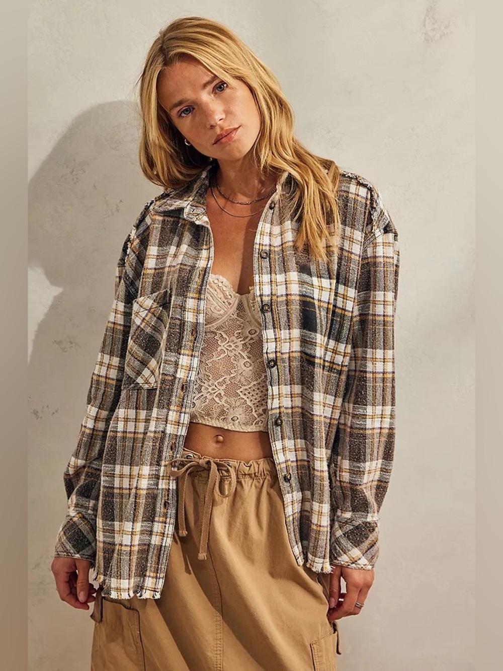 Urban Outfitters BDG Andy Washed Flannel Shirt
